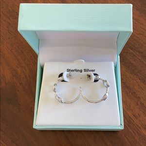 New in Box Sterling Silver Hoop Earrings